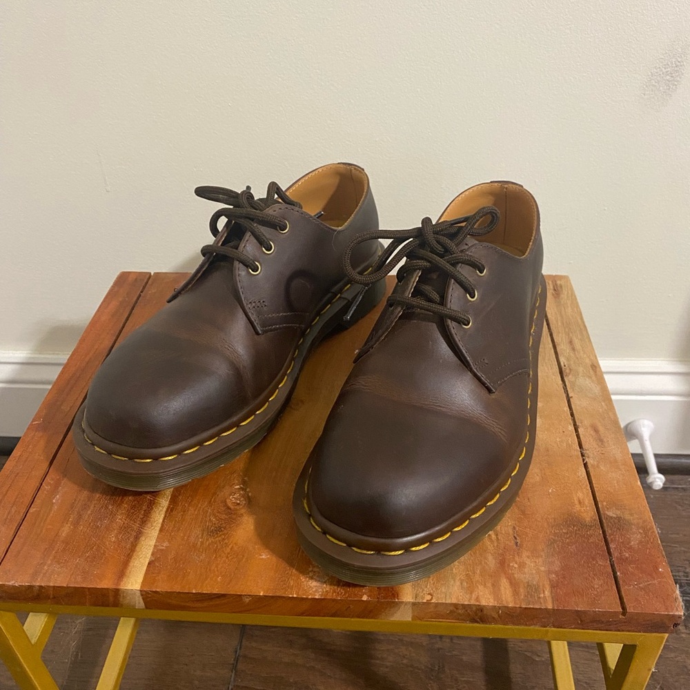Dr. Martens Brown Leather Oxford Shoes